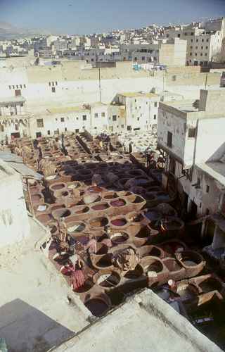 Berühmt: Die Färberei in Fes