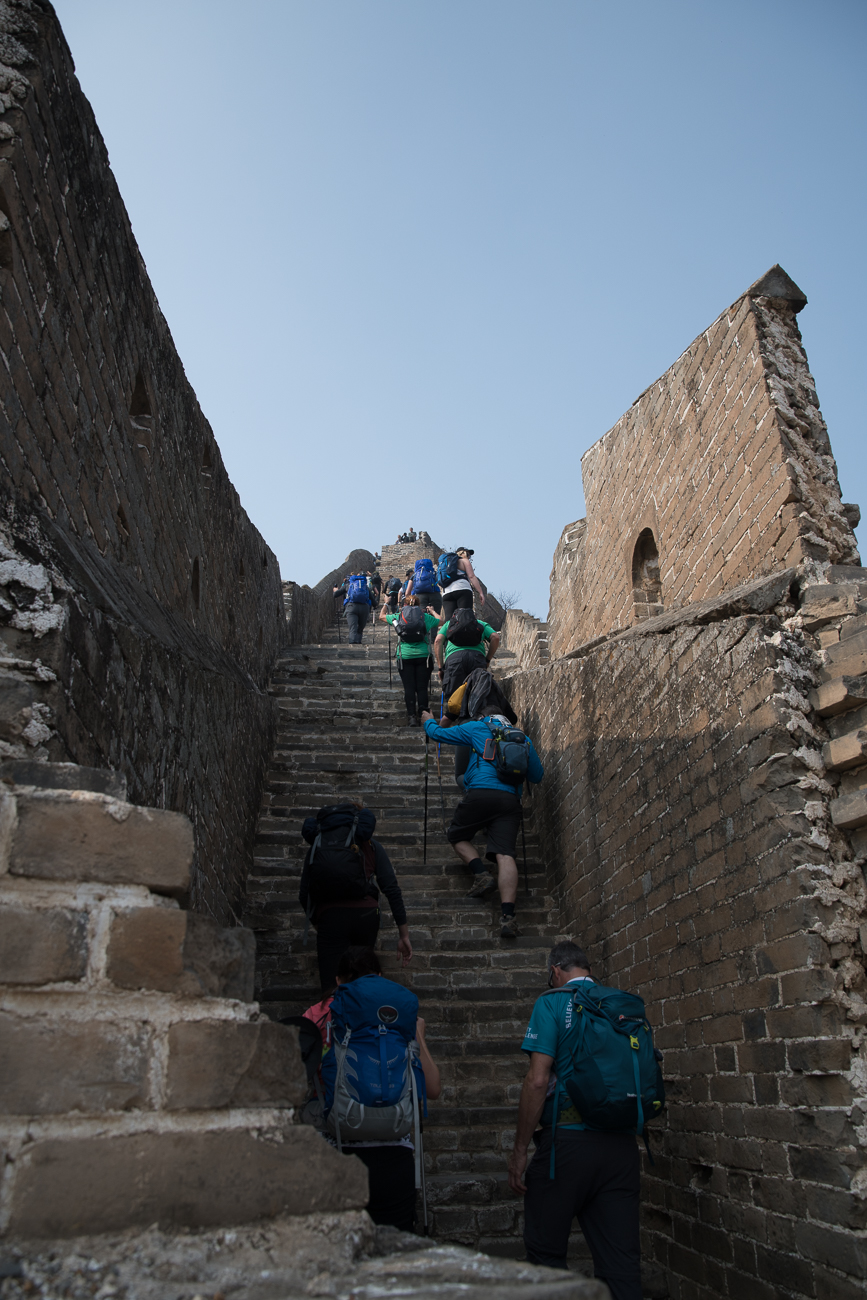 Der einzige Menschenauflauf auf der Mauer