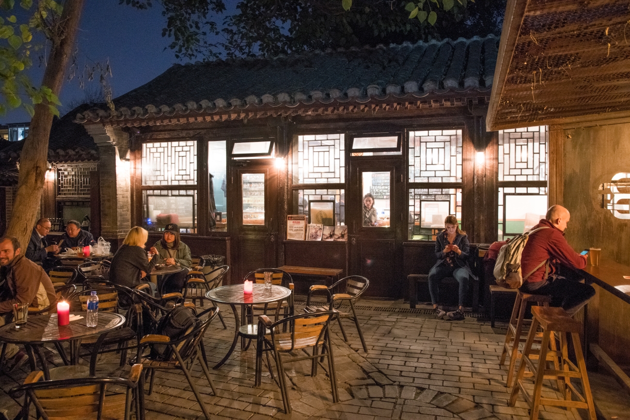 Abends gehen wir in einen Biergarten