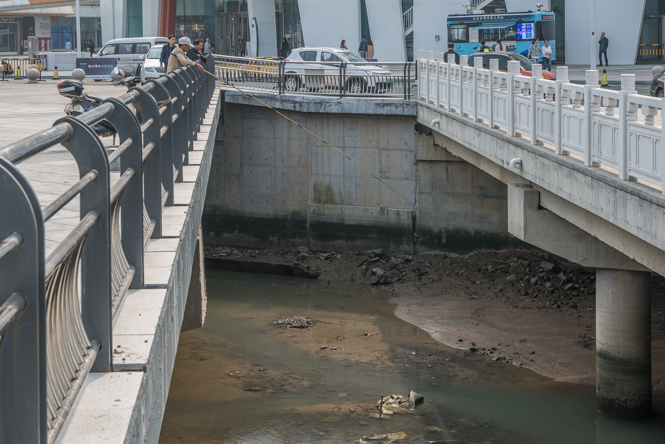 Da fischt einer sprichwörtlich im Trüben