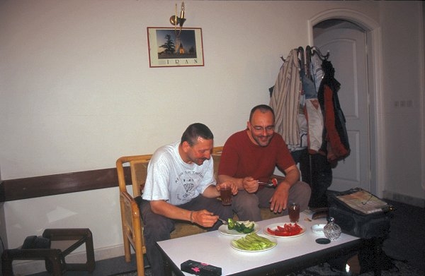 Ralf und ich beim Essen