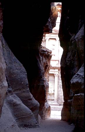 Der Eingang zur Felsenstadt der Nabatäer, Petra