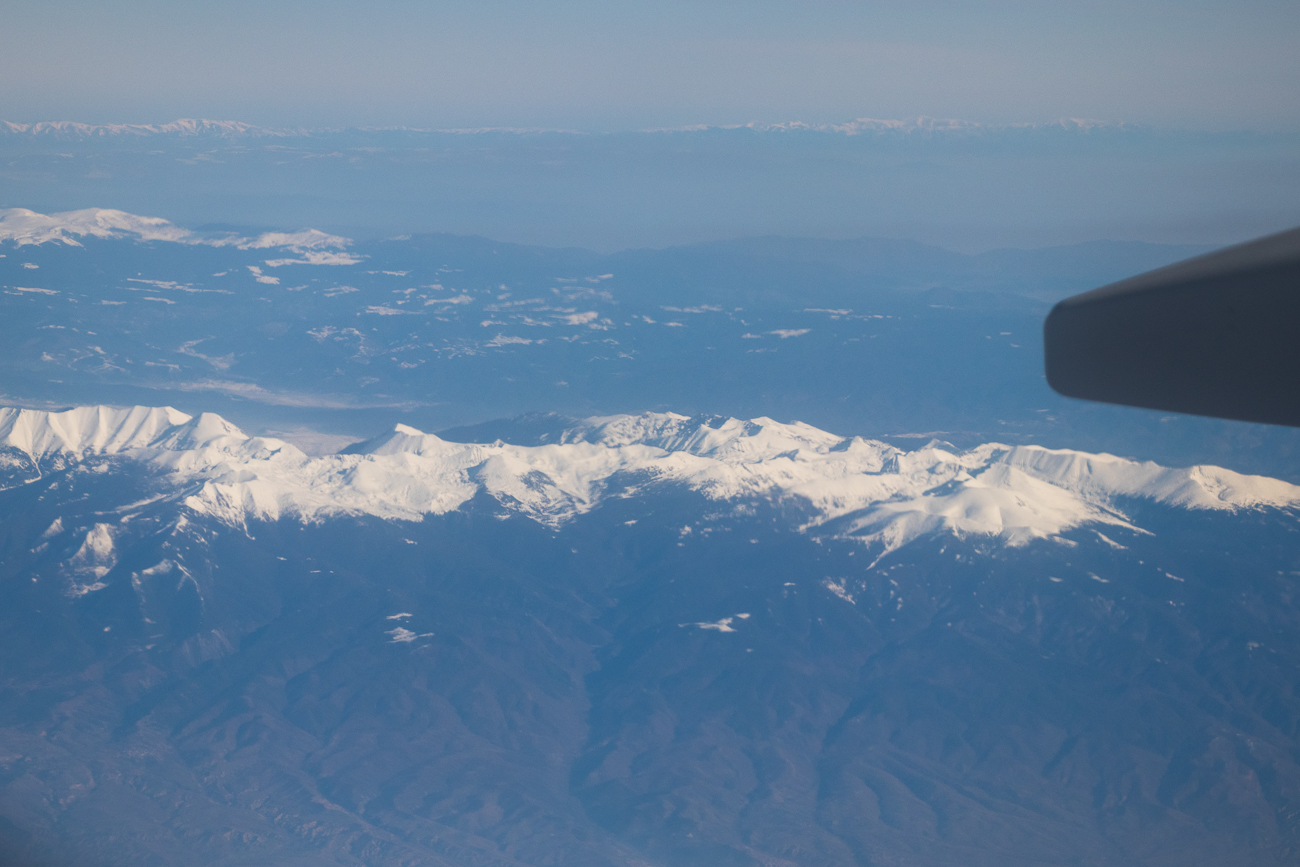 Flug über die Alpen 