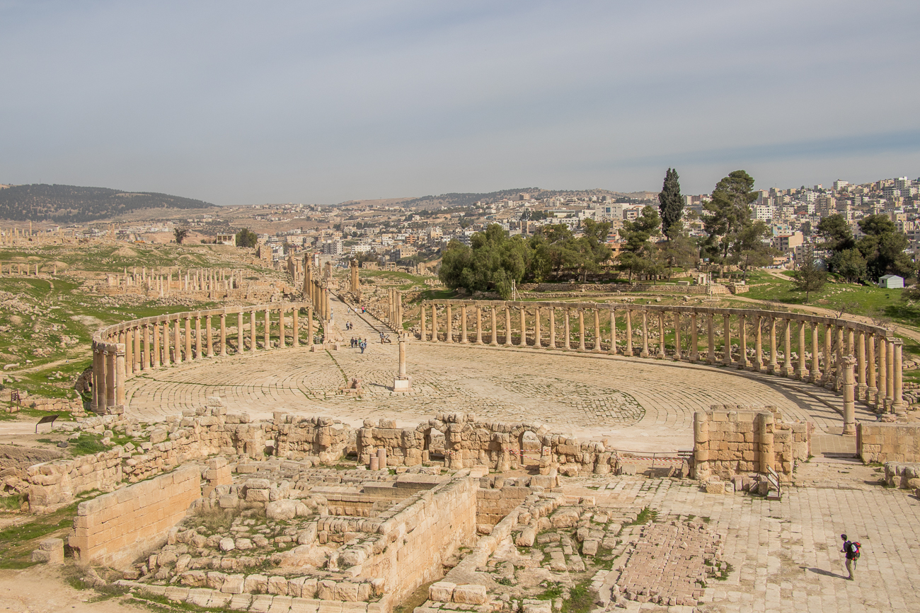 ... d as ovale Forum in Jerash ist eine Ausnahme