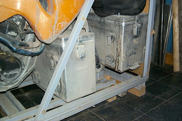 Auch die Touratech-Alukoffer von Jürgen sind ohne Oxidationserscheinungen