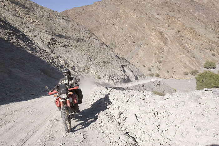 Gerd treibt seine XT die Piste hinauf
