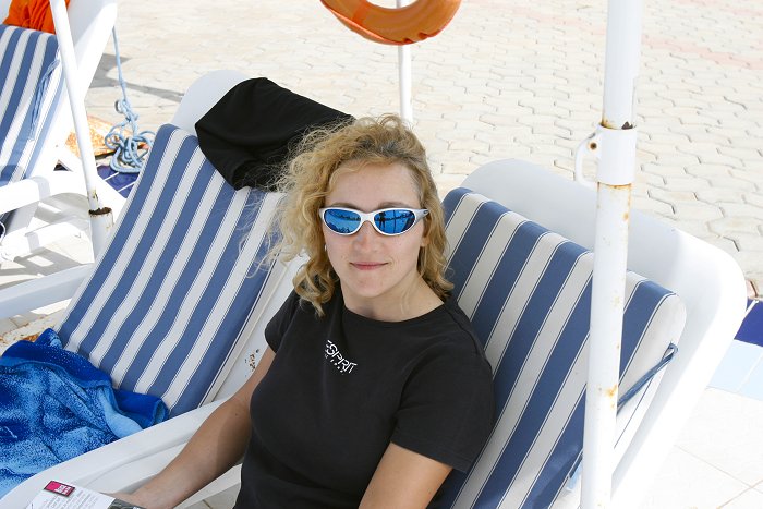 Daniela im Urlaubsstress