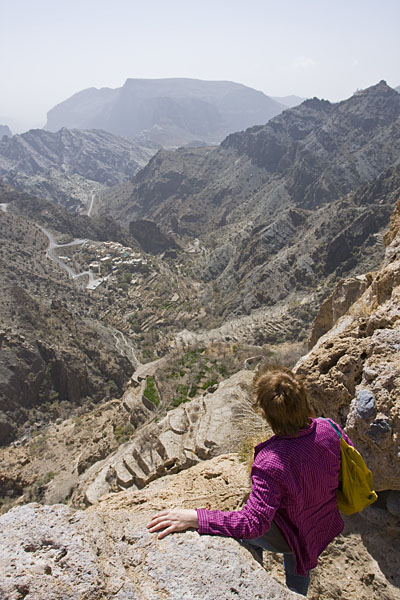 Am Ende des Wadis wieder ein Blick in die Tiefe
