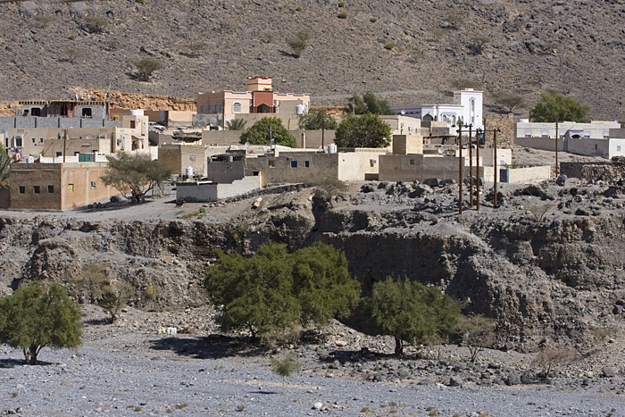 Das Örtchen Ghul oberhalb des Wadi