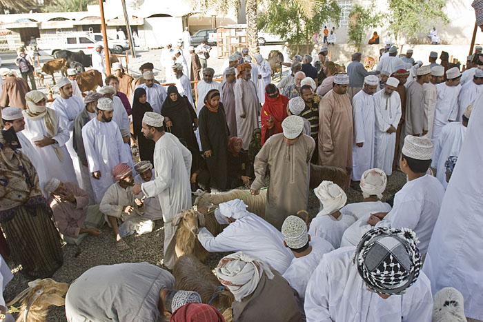 Jeden Freitag ist Tiermarkt in Nizwa