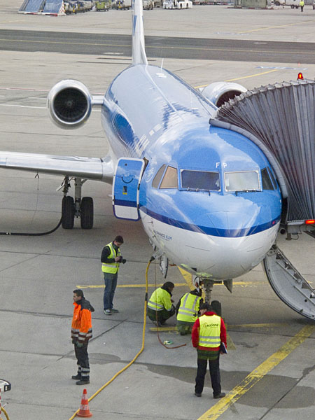 Unsere Fokker 70 nach Amsterdam