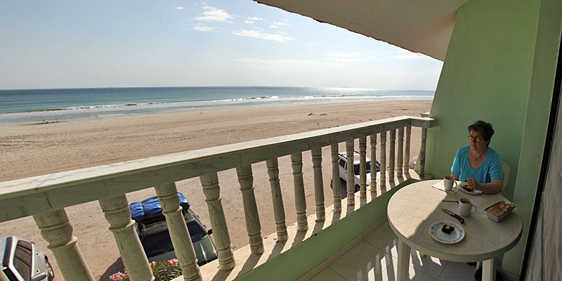 Unser Balkon mit Meerblick
