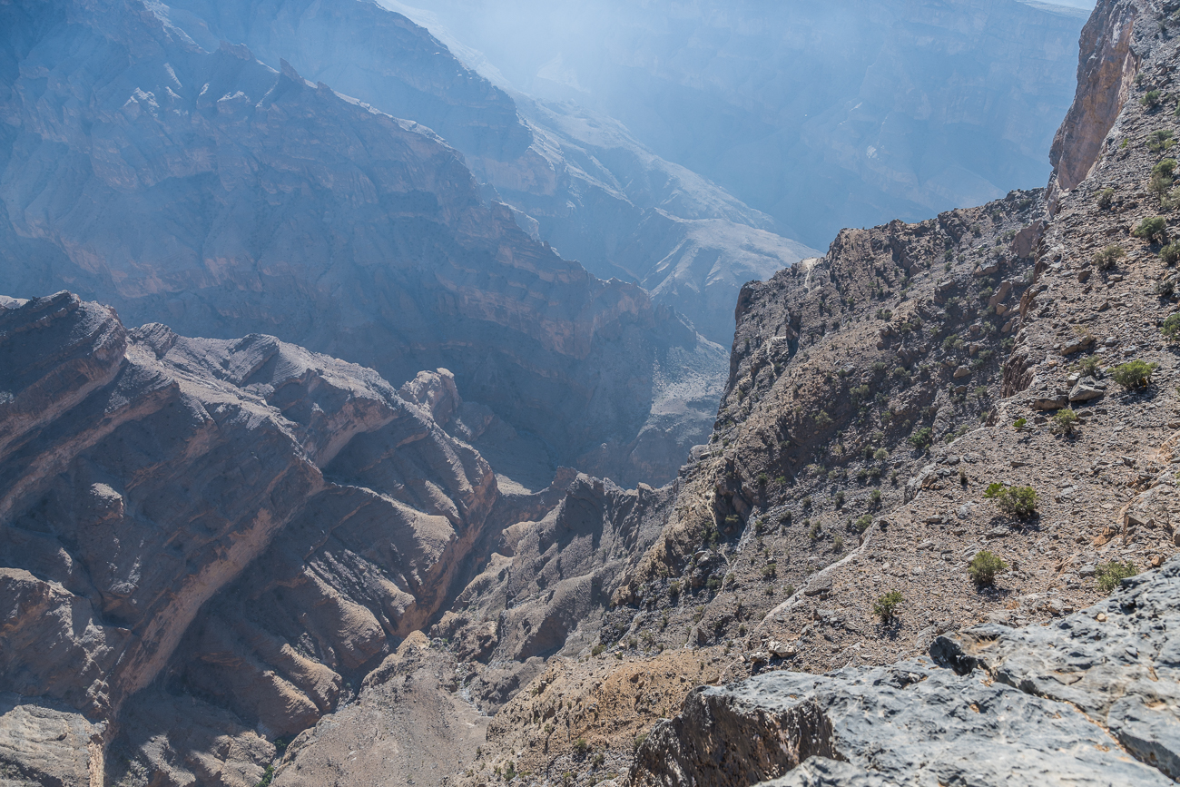 Blick in die Schluchten am Jebel Shams