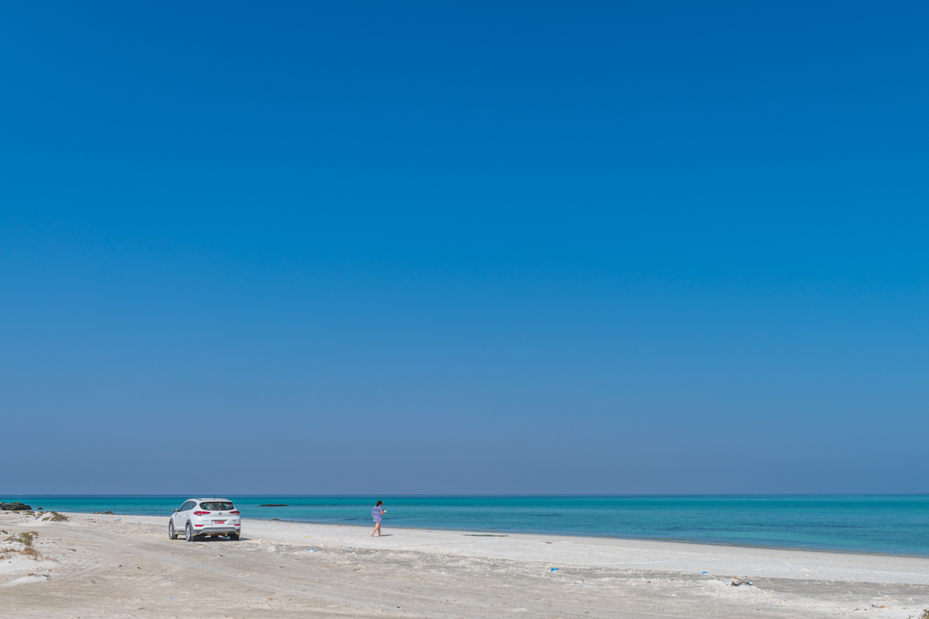 Am Strand auf der Westseite von Masirah