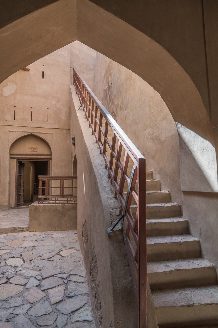 Treppe zu den oberen Stockwerken