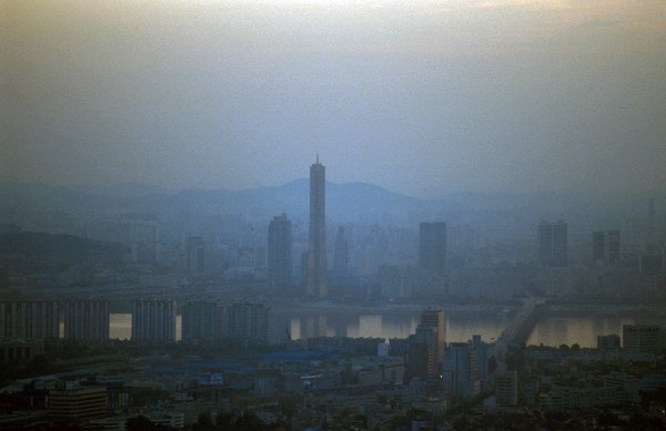 Blick vom Seoul-Tower auf die Stadt