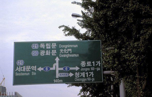 Die meisten Straßenschilder sind zum Glück auch für uns lesbar