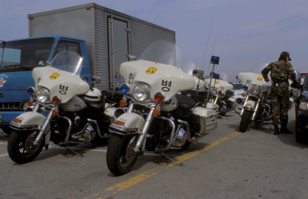 Polizeimotorräder von Harley