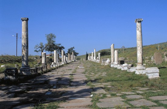 Römische Straße in Pergamon