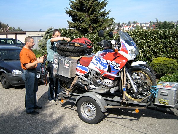 Fertigmachen zur Abfahrt