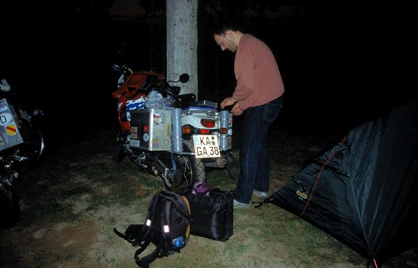 Auf dem Campingplatz in Jesolo, letzte Nacht vor der Fährfahrt