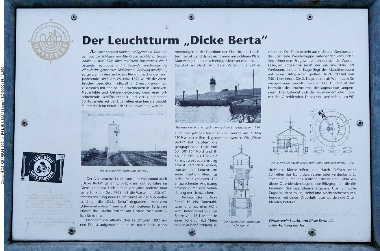 Infos zum Leuchtturm "Dicke Berta"
