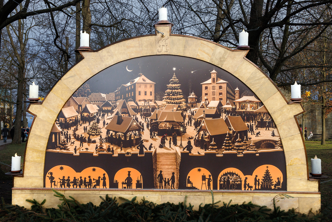 Darstellung des Festungs-Weihnachtsmarkts