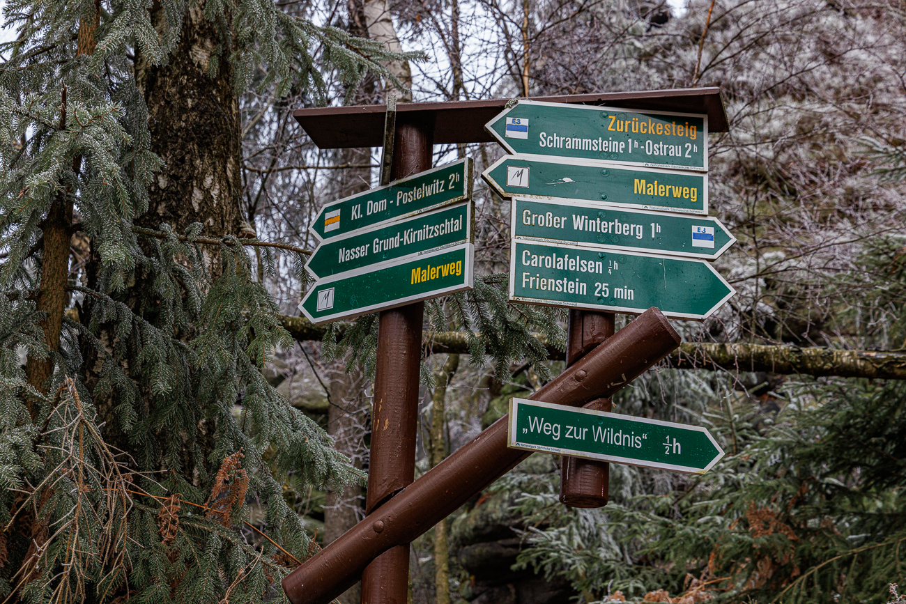 Am besten in Richtung Schrammsteine