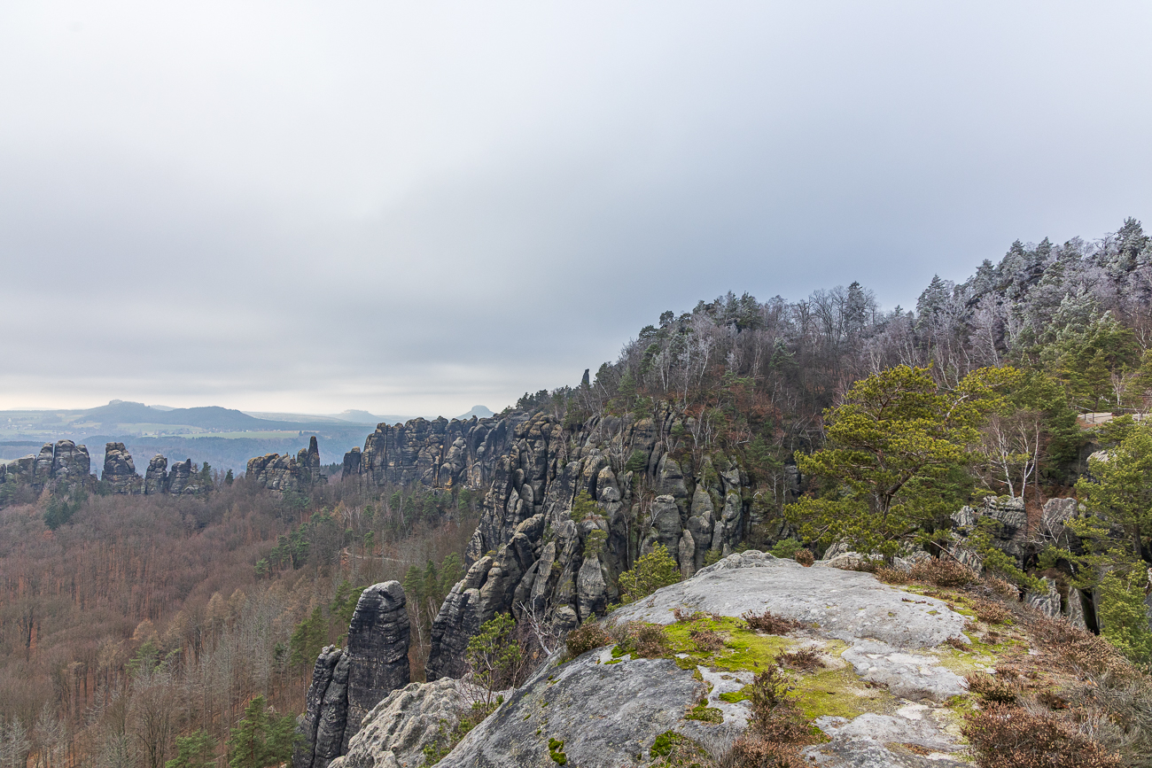 Blick auf die Schrammsteine