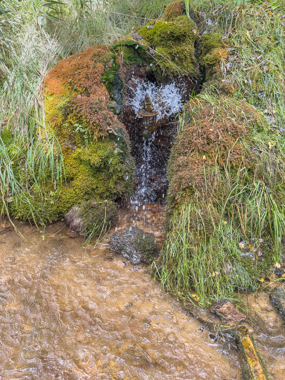 Hier wird Grundwasser hochgepumpt ...