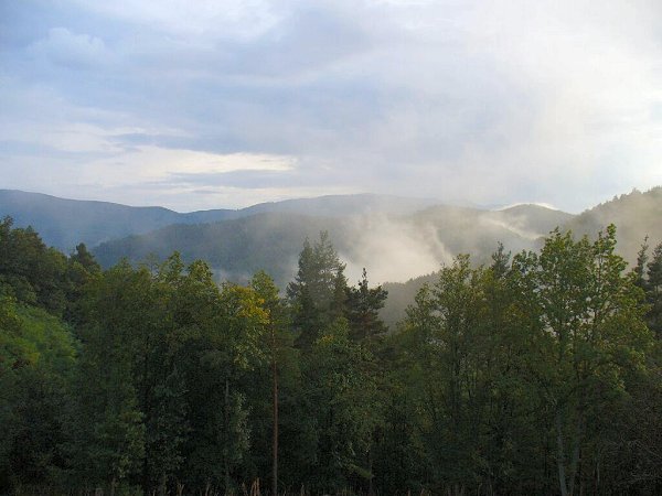 Aufsteigende Nebel am Col de Fouchy