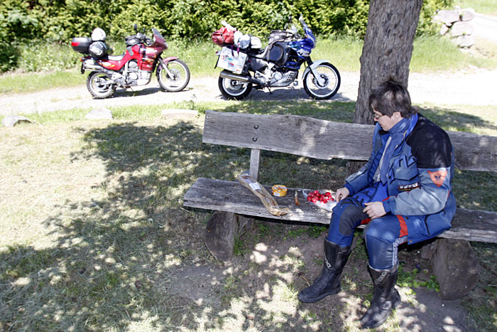 Picknick hinter dem Col du Kreuzweg