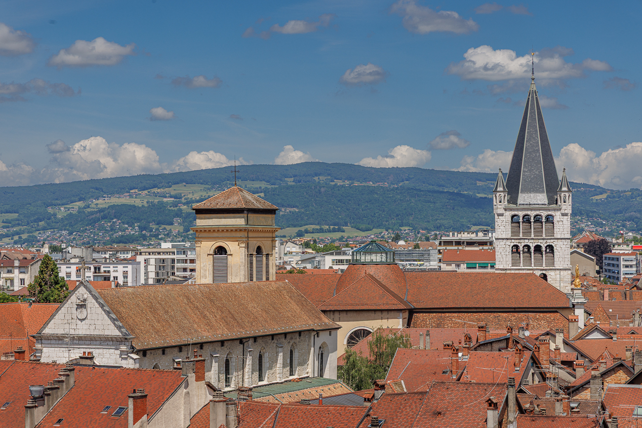 Blick vom Schloss zur Cath&eacute;drale Saint-Pierre und zur &Eacute;glise Notre-Dame-de-Liesse
