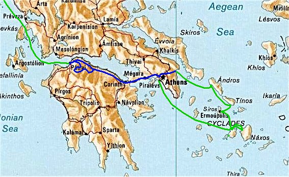 Griechenland 1993: Route