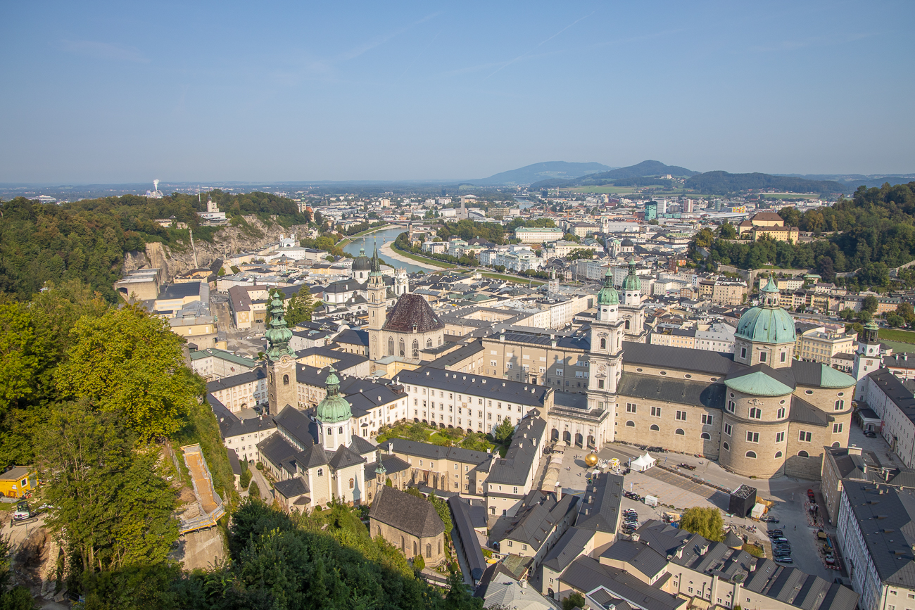 Blick von der Hohensalzburg auf das Domviertel