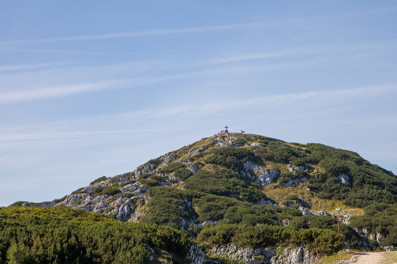 Blick auf die Bergspitze