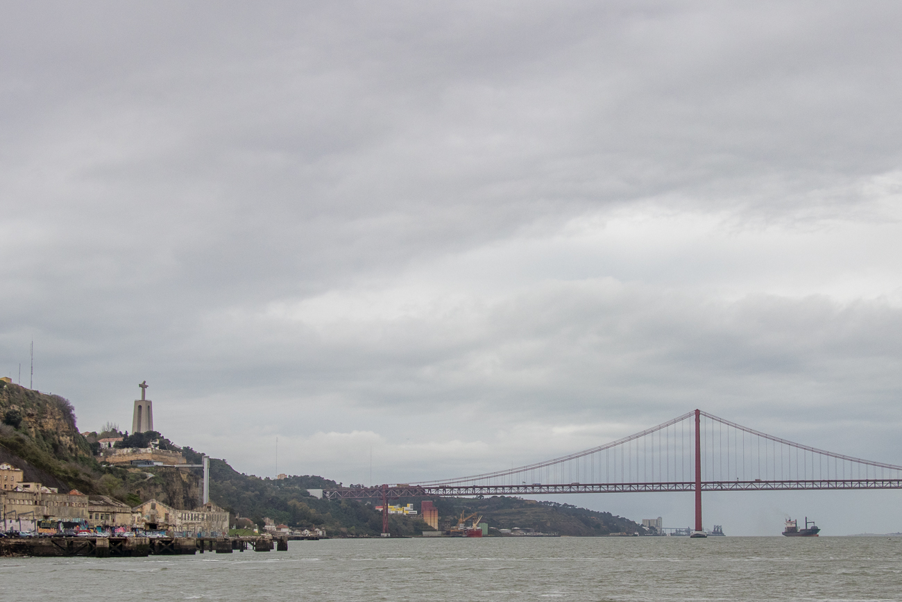 Cristo Rei von Lissabon aus gesehen 