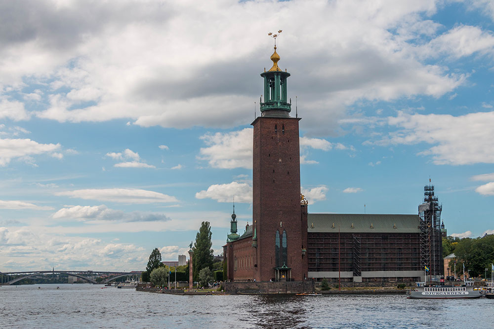 Das "Stadshus" ist das Rathaus von Stockholm