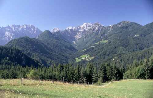 Blick auf die Karnischen Alpen