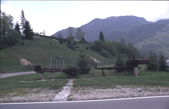 Die alte Kanone aus dem ersten Weltkrieg wurde in der Soca gefunden