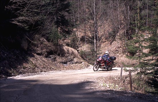 Auf Schotterstreckchen bei Logarska Dolina