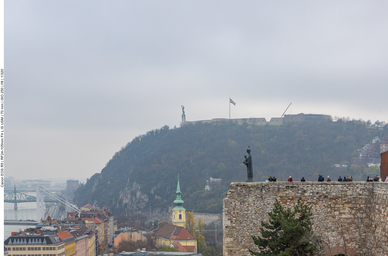 Blick vom Burgpalast zum Gellért-Berg