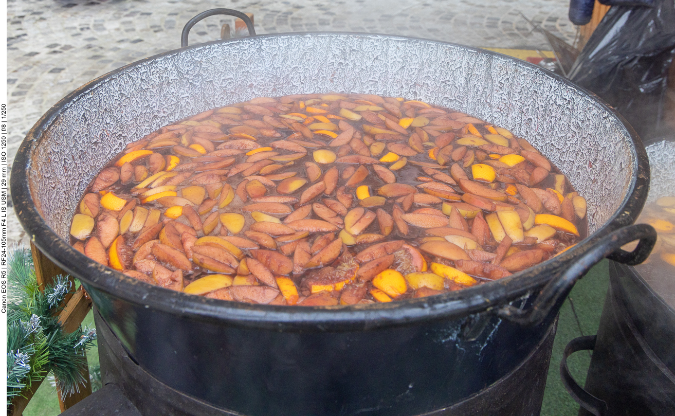 Hier gönnen wir uns einen Glühwein