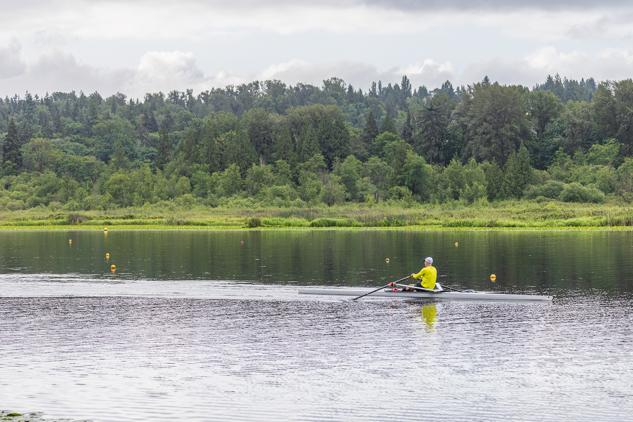 Ruderer auf dem Burnaby Lake