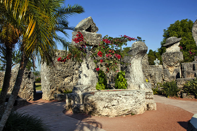 Im Coral Castle wurde alles aus alten abgestorbenen Korallen gebaut