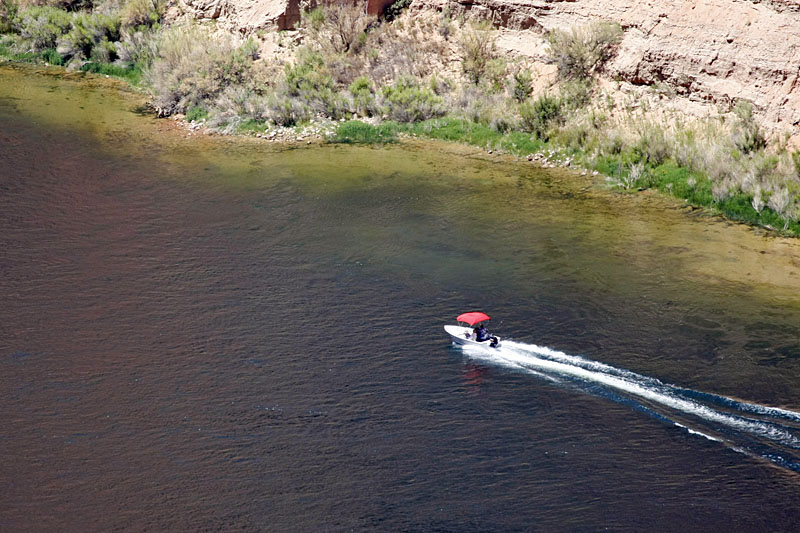 Boot auf dem Colorado am Horseshoe Bend