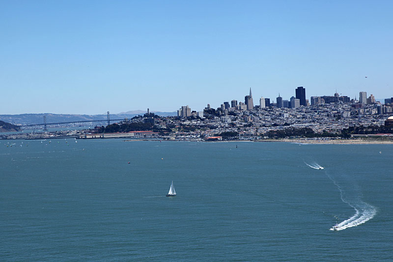 Blick auf Downtown SF und die Bay Bridge