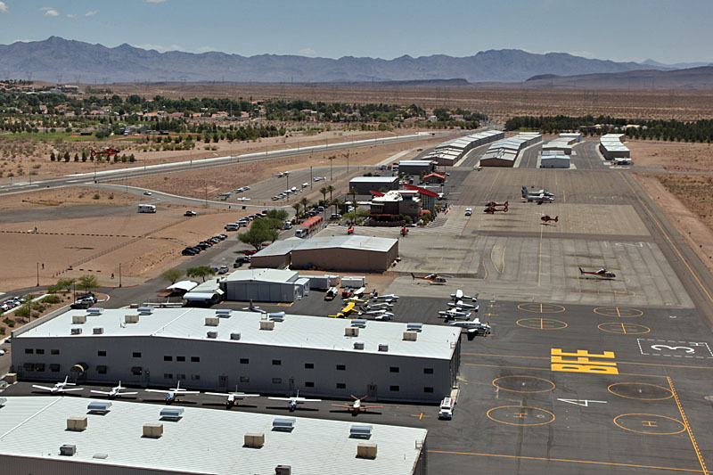 Anflug auf den Flughafen in Boulder