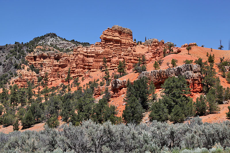 Die Felsen des Red Canyons ...