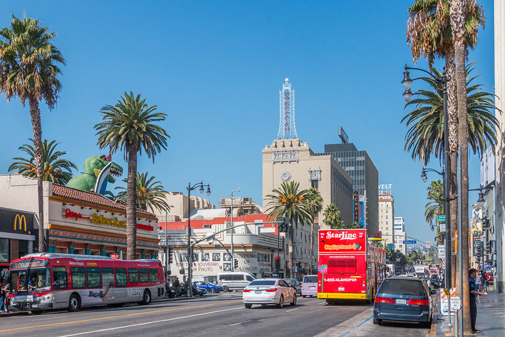 Auf dem Hollywood Boulevard